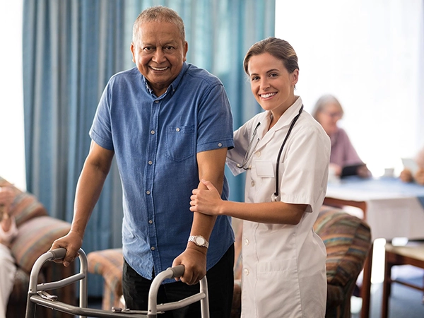 NDIS physiotherapy support for seniors in residential care using mobility aids in Melbourne